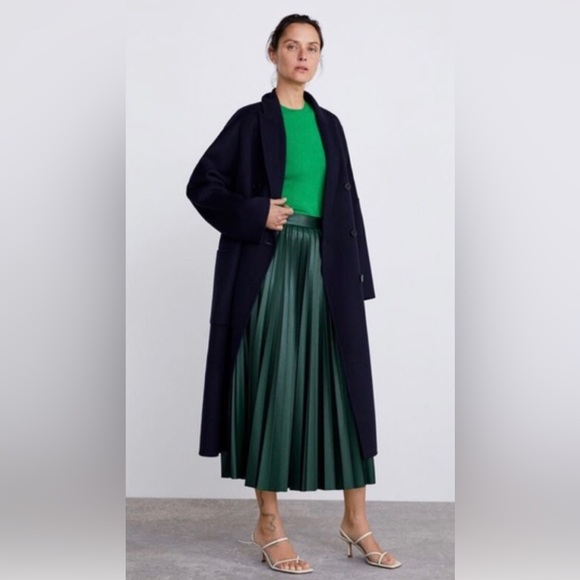 ZARA Green Pleated Skirt - Picture 2 of 15